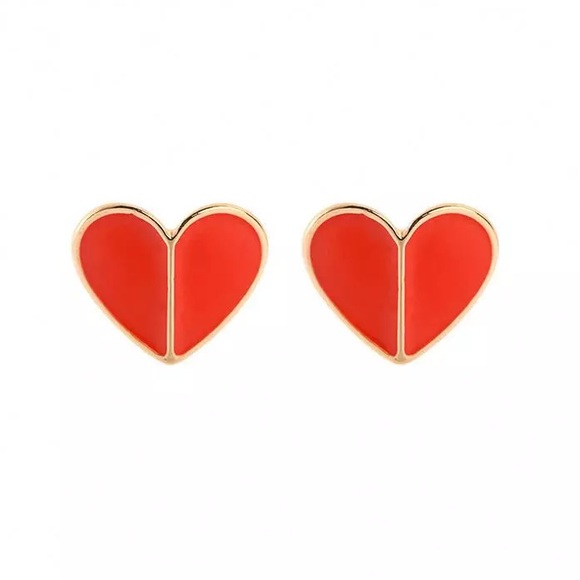Heart stud earrings - Picture 3 of 5